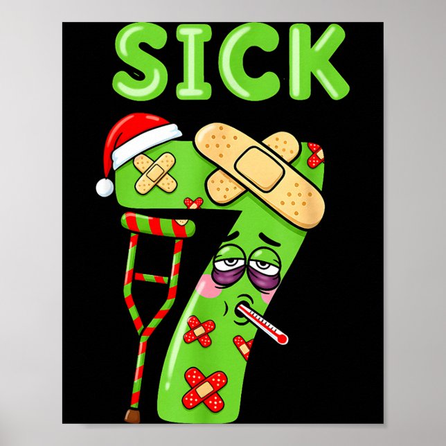 Sick Seven Meme 67 Six Seven Santa Hat Christmas P Poster (Vorne)