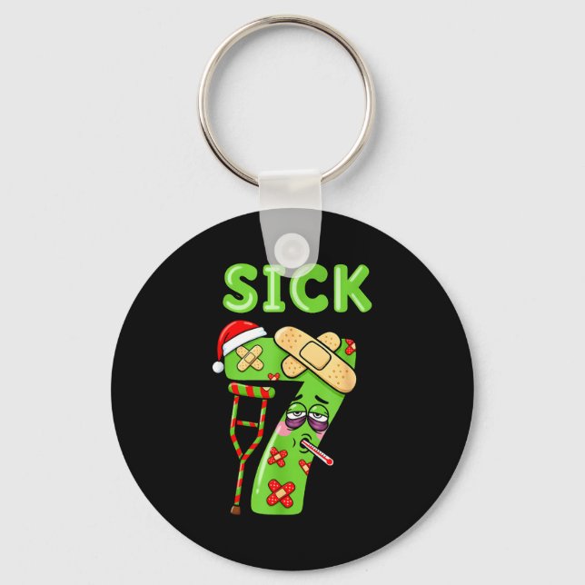 Sick Seven Meme 67 Six Seven Santa Hat Christmas P Schlüsselanhänger (Vorderseite)