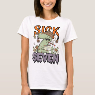 Sick Seven Meme T-Shirt 67 Sechs Sieben Lustspiel