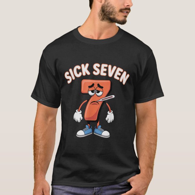 Sick Seven Meme T-Shirt Six Seven Lustiger Wortwit (Vorderseite)