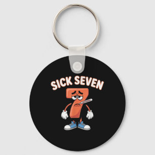 Sick Seven Meme T-Shirt Six Seven Lustiger Wortwit Schlüsselanhänger