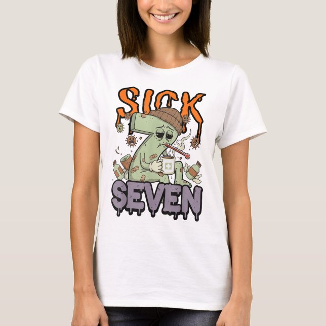 Sick Seven Meme Tee 67 Six Seven Funny Wordplay Ha (Vorderseite)