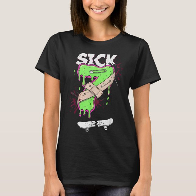 Sick Seven Meme Tee Lustiger Wortwitz Drip  (Vorderseite)