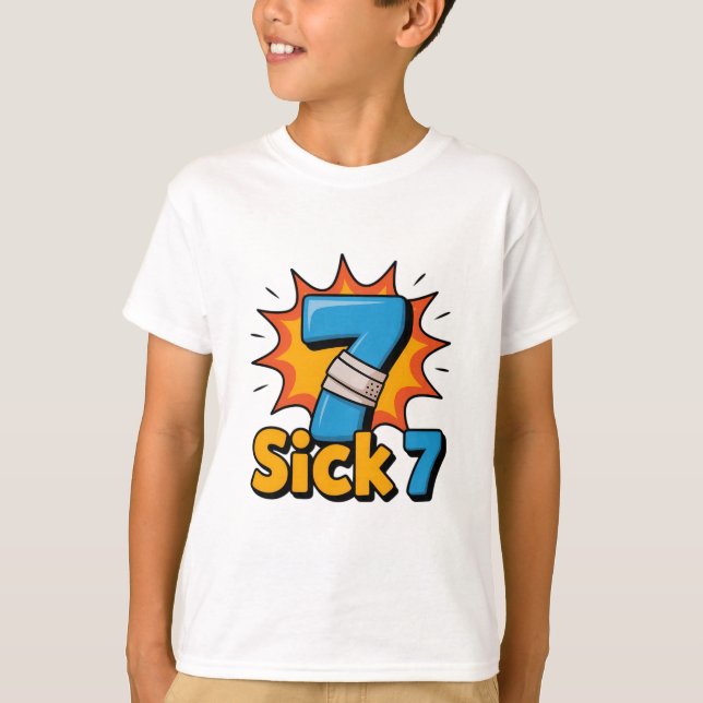 Sick Seven Meme Tee Six Seven Fun Wordplay  (Vorderseite)