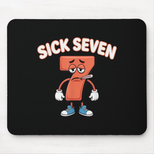 Sick Seven Meme Tee Six Seven Fun Wordplay _2  Mousepad (Vorne)