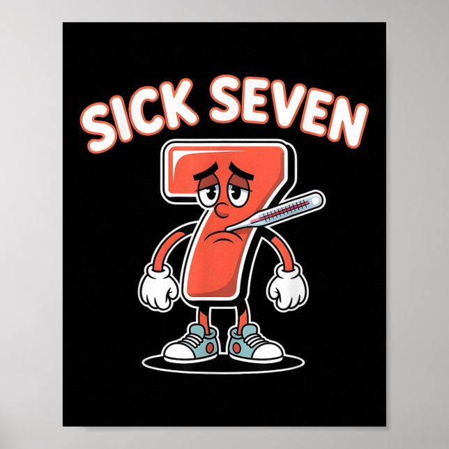 Sick Seven Meme Tee Six Seven Fun Wordplay _5  Poster (Vorne)