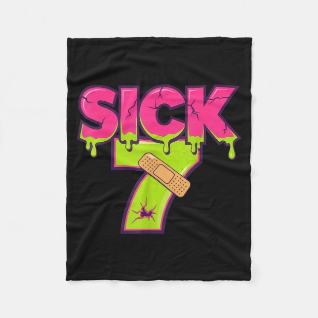 Sick Seven Meme Tee Six Seven Fun Wordplay Drip  Fleecedecke (Vorderseite)