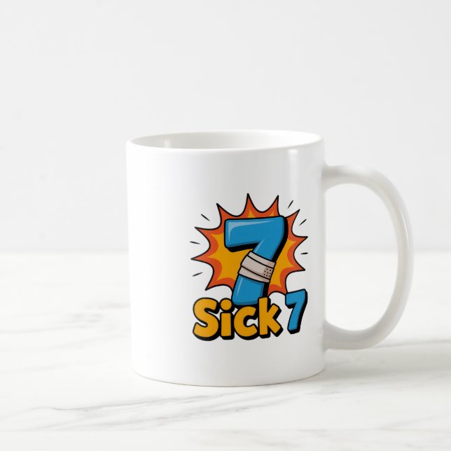 Sick Seven Meme Tee Six Seven Fun Wordplay  Kaffeetasse (Rechts)