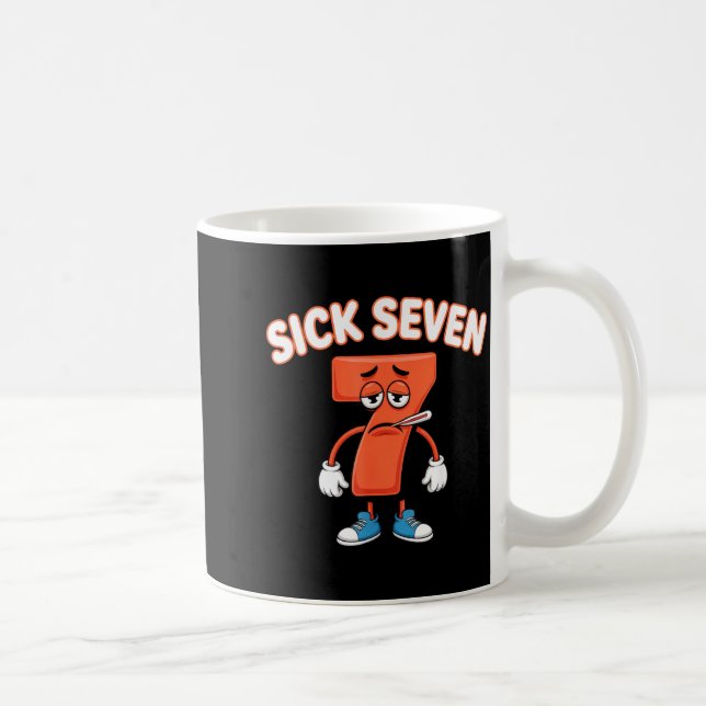 Sick Seven Meme Tee Six Seven Fun Wordplay  Kaffeetasse (Rechts)