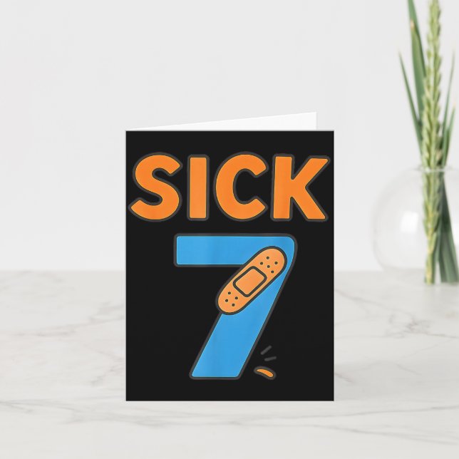 Sick Seven Meme Tee Six Seven Fun Wordplay  Karte (Vorderseite)