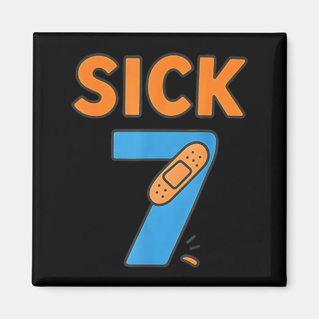 Sick Seven Meme Tee Six Seven Fun Wordplay  Magnet (Vorne)