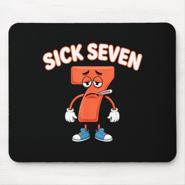 Sick Seven Meme Tee Six Seven Fun Wordplay  Mousepad (Vorne)