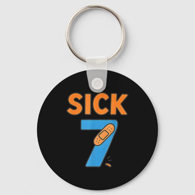 Sick Seven Meme Tee Six Seven Fun Wordplay  Schlüsselanhänger (Vorderseite)