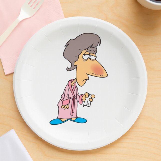Sick Woman Pappteller (Von Creator hochgeladen)