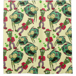 Sick Zombie Pattern Duschvorhang