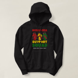 SICKELZELLENUNTERSTÜTZUNG SQUAD-Individuelle Name Hoodie