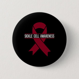 Sickle Cell Awareness Montag Small Burgundy Ribbon Button