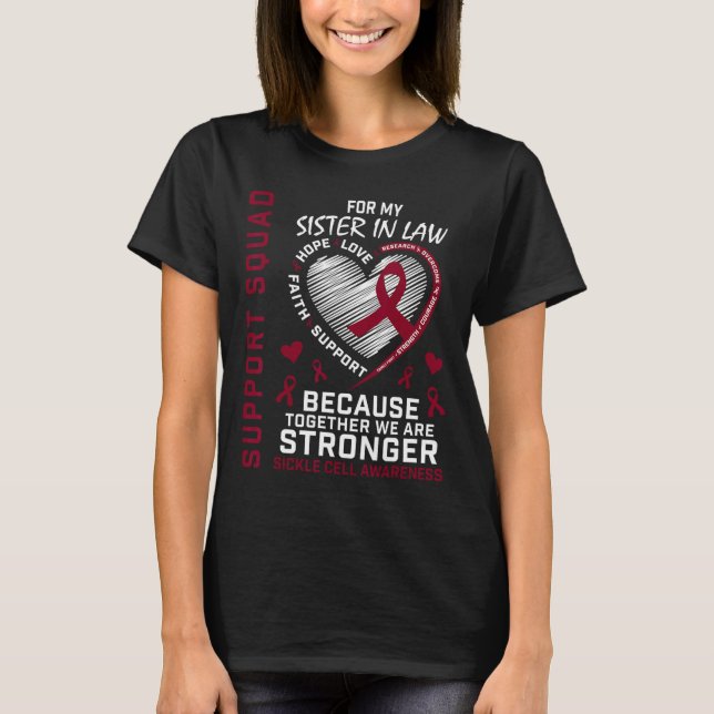 Sickle Cell Awareness Shirt Sister in Law Group (Vorderseite)