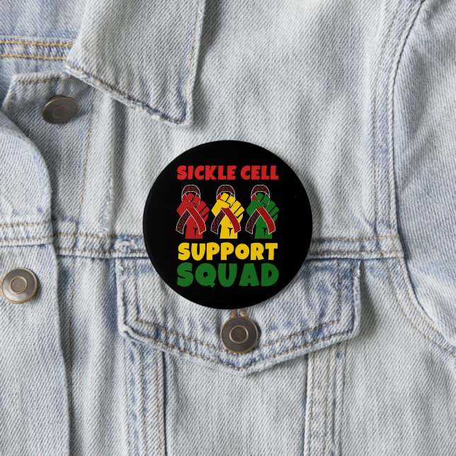 SICKLE CELL Awareness SUPPORT SQUAD Button (Beispiel)