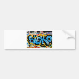 Sicko-Graffiti auf der strukturierten Wand Autoaufkleber