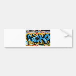 Sicko-Graffiti auf der strukturierten Wand Autoaufkleber
