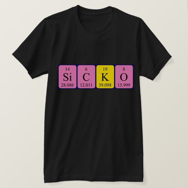 Sicko Periodenwörterbuch Shirt (Design vorne)