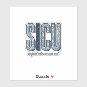 SICU Chirurgische Intensivstation Vintage-Shirt De Aufkleber