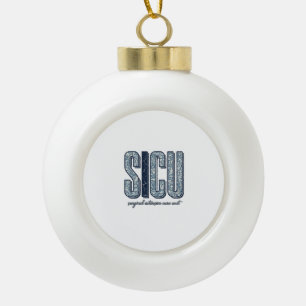SICU Chirurgische Intensivstation Vintage-Shirt De Keramik Kugel-Ornament