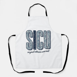 SICU Chirurgische Intensivstation Vintage-Shirt De Schürze