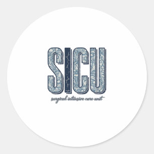 SICU Surgical Intensive Care Unit Vintage-Shirt De Runder Aufkleber