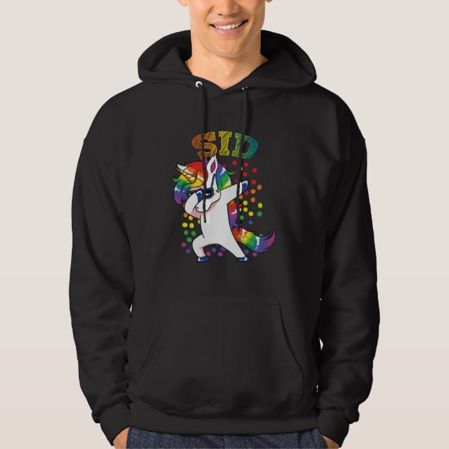 Sid Dabbing Einhorn Hoodie (Vorderseite)