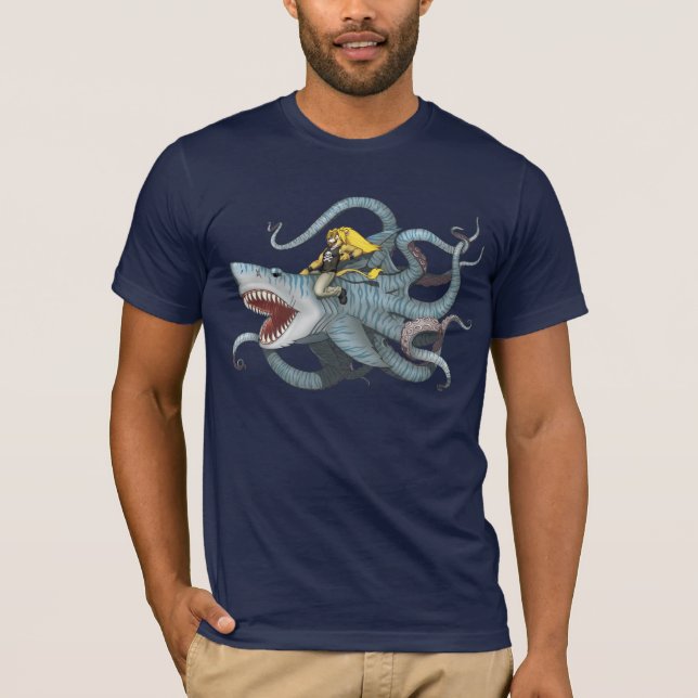 SID, das Sharktopus reitet T-Shirt (Vorderseite)