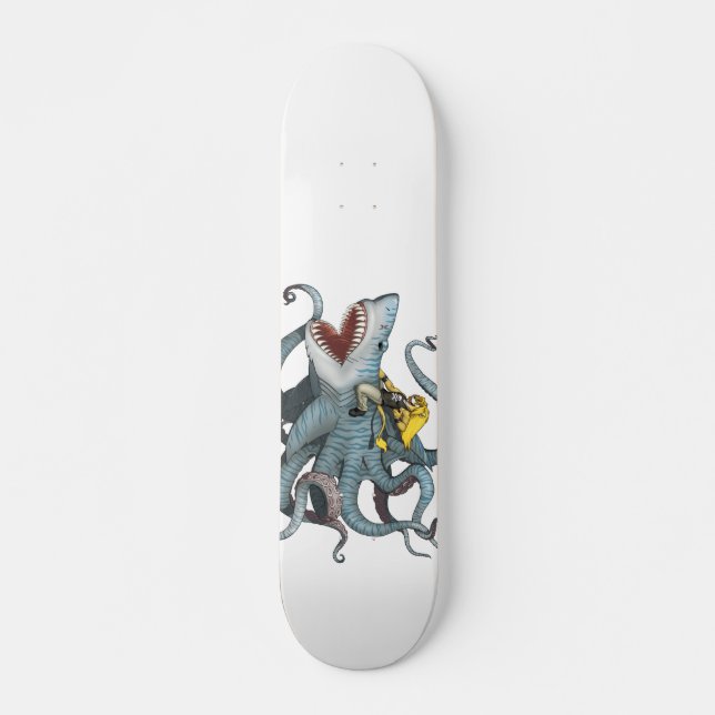 SID, das Sharktopus Skateboardplattform reitet Skateboard (Vorne)