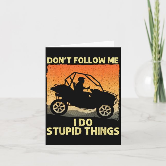 Side-by-side Design For Men Women Utv Atv Sxs Off  Karte (Vorderseite)