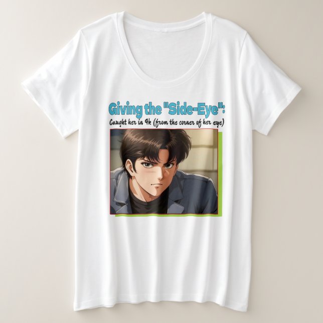 Side-Eye 4K Große Größe T-Shirt (Design vorne)