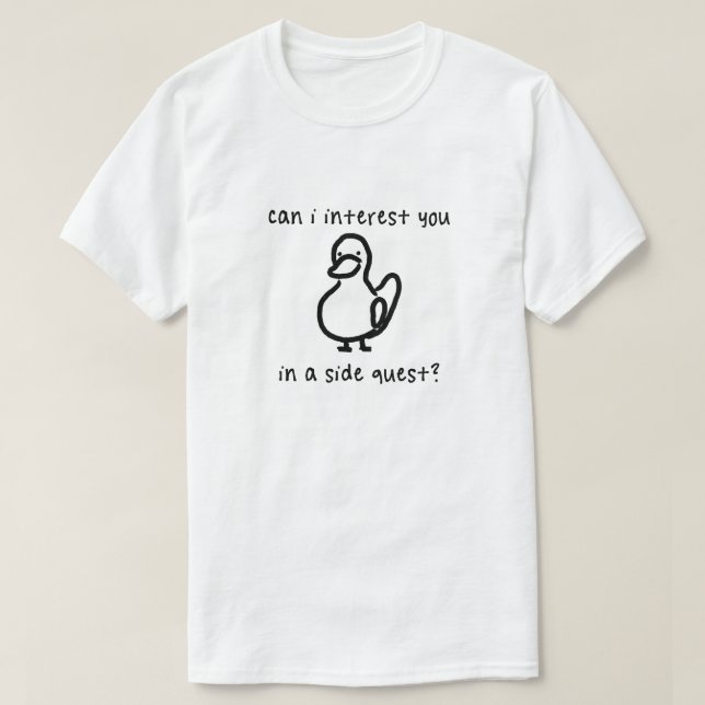 Side Quest Gaming Meme T-Shirt (Design vorne)