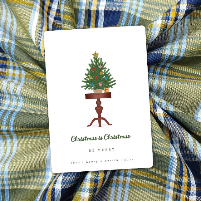 Side Table Christmas Tree Weihnachtskarte Feiertagskarte (Von Creator hochgeladen)