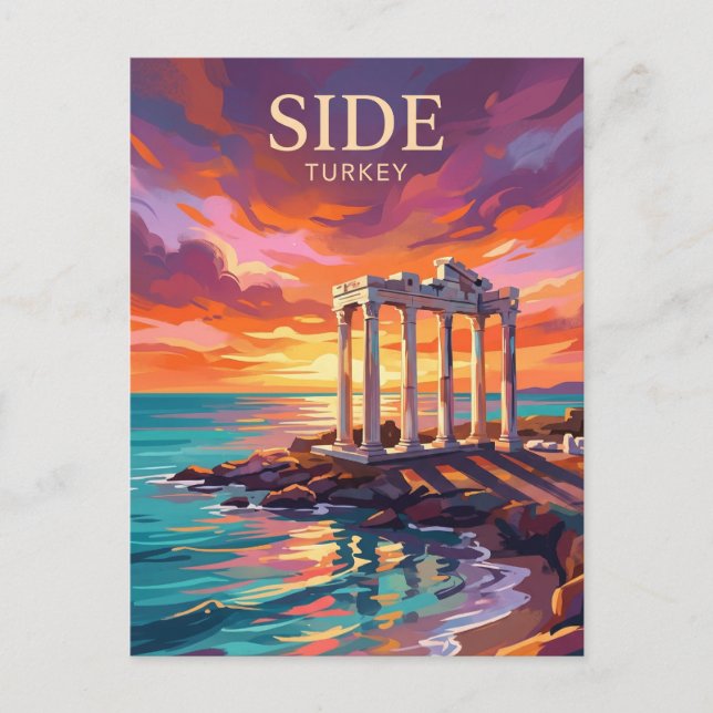 Side Türkei Postkarte (Vorderseite)