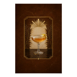 Sidecar Art Deco Poster | Bar Kunst