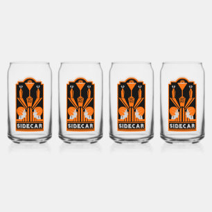 Sidecar Cocktail Art Deco Dosenglas