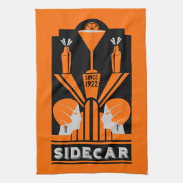 Sidecar Cocktail Art Deco Geschirrtuch