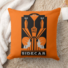 Sidecar Cocktail Art Deco Kissen