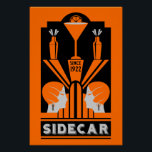 Sidecar Cocktail Art Deco Poster<br><div class="desc">Sidecar Cocktail Art Deco. © Copyright HGIFY | HGI-Speicher nur. Alle Rechte vorbehalten. Originelle Berufliche Kunstwerke. Das Hotel ist sehr schön eingerichtet,  die Einrichtung ist Bar oder ein Geschenk.</div>