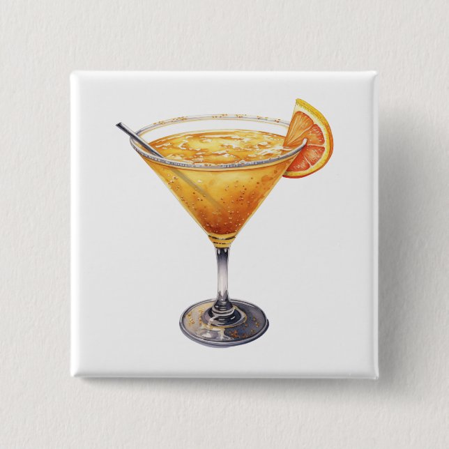 Sidecar Cocktail Drink Button (Vorderseite)