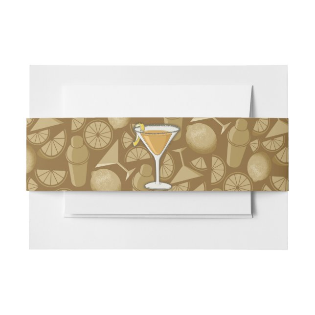 Sidecar Cocktail Einladungsbanderole (Vorderseite Beispiel)