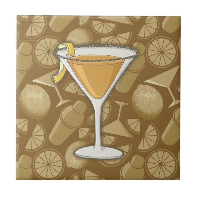 Sidecar Cocktail Fliese (Vorderseite)