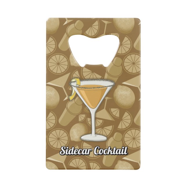 Sidecar Cocktail Kreditkartenflaschenöffner (Vorderseite)