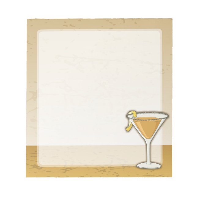 Sidecar Cocktail Notizblock (Vorderseite)
