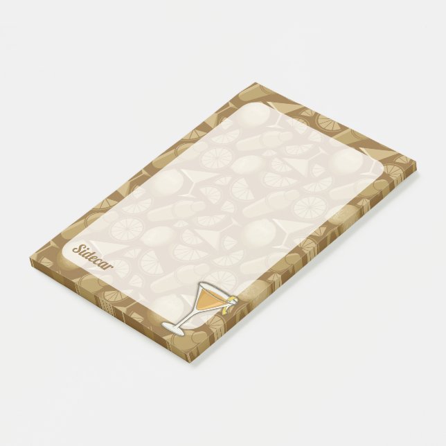 Sidecar Cocktail Post-it Klebezettel (angewinkelt)