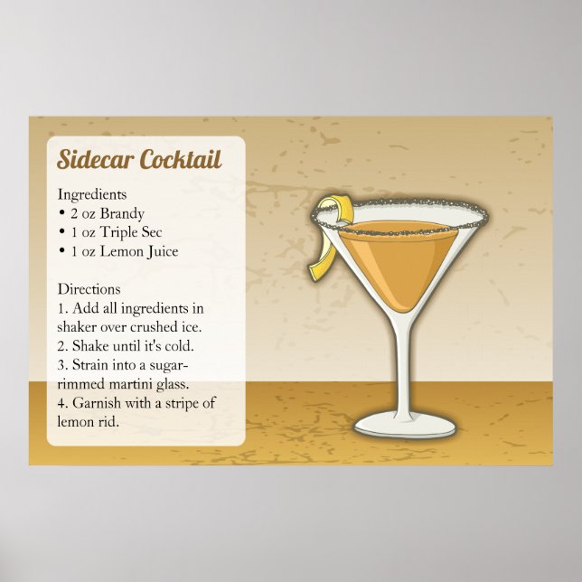 Sidecar Rezept Poster (Vorne)